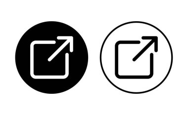 Dış bağlantı simgesi seti. bağlantı simgesi vektörü. hiper bağlantı sembolü