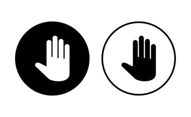 El simgesi hazır. el vektör simgesi, avuç içi, tıklama