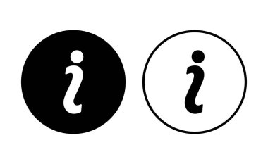 Bilgi simgesi simgesi ayarlandı. ikon vektörü hakkında. Faq simgesi