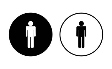 Erkek simgesi seti. Erkek ikon vektörü. insan sembolü