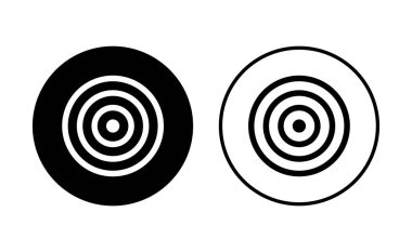 Hedef simgesi ayarlandı. hedef simge vektörü. hedef pazarlama simgesi vektörü