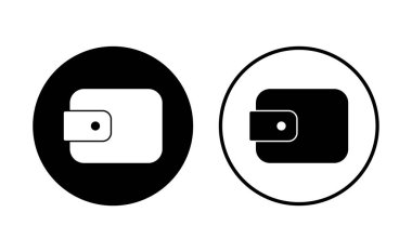 Cüzdan simgesi ayarlandı. cüzdan vektör simgesi