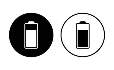 Batarya simgesi ayarlandı. Şarj seviyesi. pil yükleme simgesi