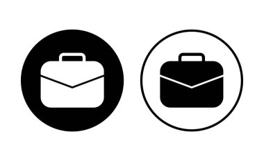 Evrak çantası simgesi seti. Bavul simgesi. bagaj sembolü.