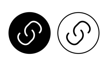 Bağlantı simgesi ayarlandı. Hiper bağlantı zinciri sembolü.