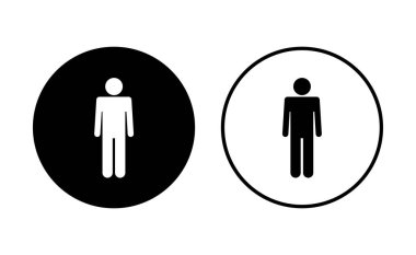 Erkek simgesi seti. Erkek ikon vektörü. insan sembolü