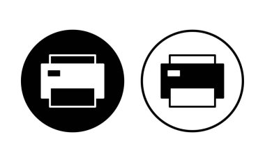 Yazdırma simgesi seti. yazıcı simgesi vektörü. 