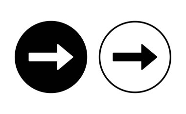 Ok simgesi ayarlandı. Ok sembolü. Web tasarımınız için ok işareti.