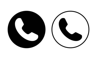 Simge seti. Telefon simgesi vektörü. Telefon simgesi vektörü. Bizimle irtibata geç 