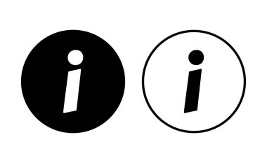 Bilgi simgesi simgesi ayarlandı. ikon vektörü hakkında. Faq simgesi