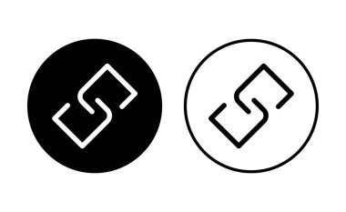 Bağlantı simgesi ayarlandı. Hiper bağlantı zinciri sembolü.