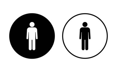 Erkek simgesi seti. Erkek ikon vektörü. insan sembolü