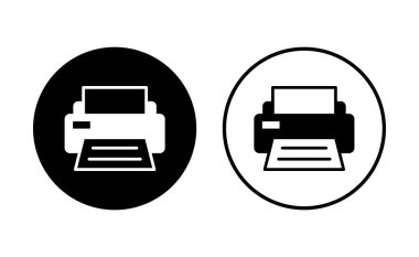 Yazdırma simgesi seti. yazıcı simgesi vektörü. 