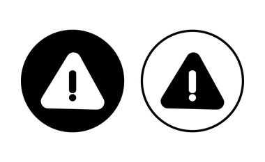 Ünlem tehlike işareti. Dikkat işareti simgesi ayarlandı. Tehlike uyarısı işareti