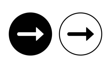 Ok simgesi ayarlandı. Ok sembolü. Web tasarımınız için ok işareti.