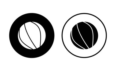 Basketbol ikonu seti. Basketbol ikonu. Basketbol logo vektör simgesi