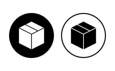 Kutu simgesi seti. kutu vektör simgesi, paket, paket