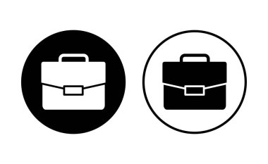 Evrak çantası simgesi seti. Bavul simgesi. bagaj sembolü.