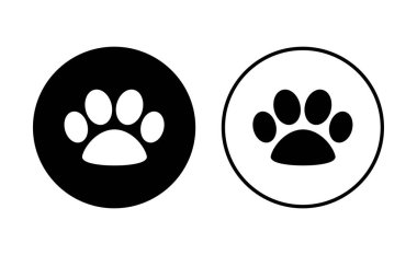 Paw simgesi hazır. Pençe izi ikon vektörü. köpek ya da kedi pençesi