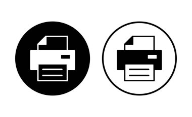 Yazdırma simgesi seti. yazıcı simgesi vektörü. 