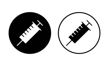 Şırınga ikonu hazır. enjeksiyon simgesi vektörü.