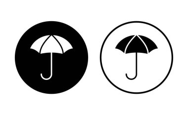 Şemsiye simgesi seti. şemsiye işareti simgesi
