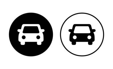 Araba ikonu ayarlandı. Araba vektör simgesi. küçük sedan