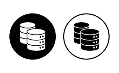 Veritabanı simgesi seti. veritabanı vektörü simgesi