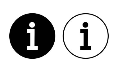 Bilgi simgesi simgesi ayarlandı. ikon vektörü hakkında. Faq simgesi