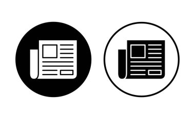 Gazete simgesi seti. haber kağıdı vektör işareti