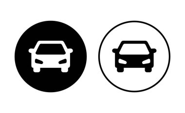 Araba ikonu ayarlandı. Araba vektör simgesi. küçük sedan