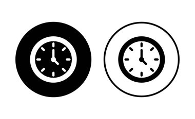 Saat simgesi ayarlandı. Zaman simgesi vektörü. simge simgesini izle