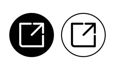 Dış bağlantı simgesi seti. bağlantı simgesi vektörü. hiper bağlantı sembolü