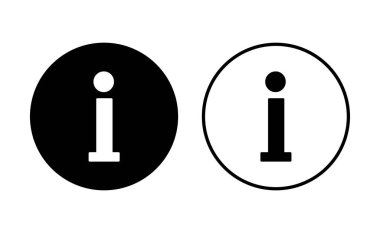 Bilgi simgesi simgesi ayarlandı. ikon vektörü hakkında. Faq simgesi