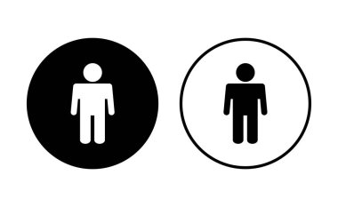 Erkek simgesi seti. Erkek ikon vektörü. insan sembolü