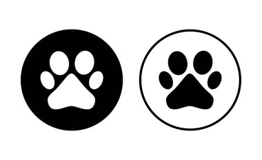 Paw simgesi hazır. Pençe izi ikon vektörü. köpek ya da kedi pençesi
