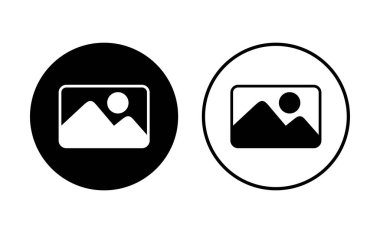 Resim simgesi seti. fotoğraf galerisi simgesi