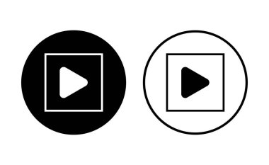 Simge setini çal. Düğme vektör simgesini çal