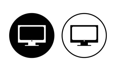 Televizyon ikonu ayarlandı. televizyon simgesi vektörü