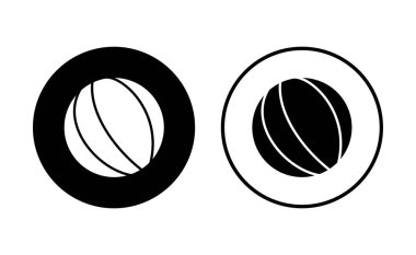 Basketbol ikonu seti. Basketbol ikonu. Basketbol logo vektör simgesi