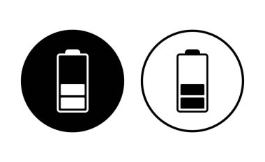 Batarya simgesi ayarlandı. Şarj seviyesi. pil yükleme simgesi