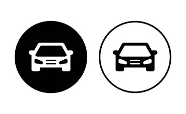 Araba ikonu ayarlandı. Araba vektör simgesi. küçük sedan