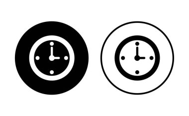 Saat simgesi ayarlandı. Zaman simgesi vektörü. simge simgesini izle