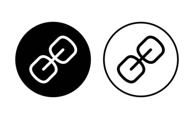 Bağlantı simgesi ayarlandı. Hiper bağlantı zinciri sembolü.