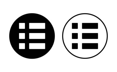 Menü Simgesi ayarlandı. Web menü simgesi. Hamburger menüsü sembolü