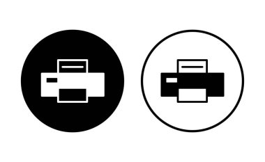 Yazdırma simgesi seti. yazıcı simgesi vektörü. 