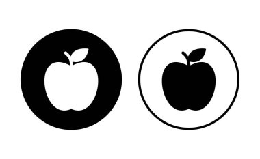 Elma simgesi seti. Elma vektör simgesi. Web tasarımınız için elma sembolleri.