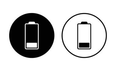 Batarya simgesi ayarlandı. Şarj seviyesi. pil yükleme simgesi