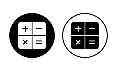 Hesap makinesi simgesi seti. Hesap makinesi simgesi. hesap makinesi vektörü