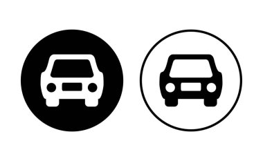 Araba ikonu ayarlandı. Araba vektör simgesi. küçük sedan